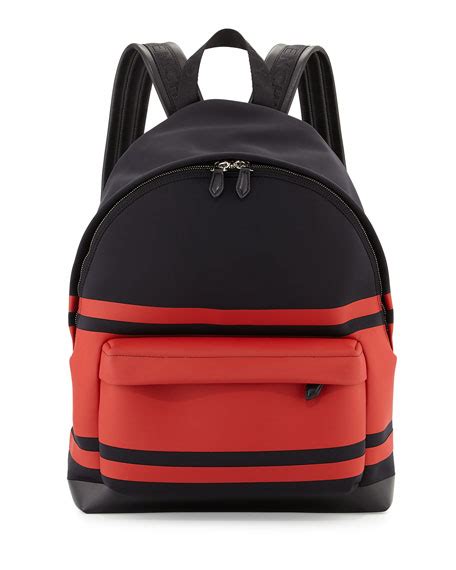 givenchy backpack bergdorf|Givenchy Striped Neoprene Backpack, Black/Red .